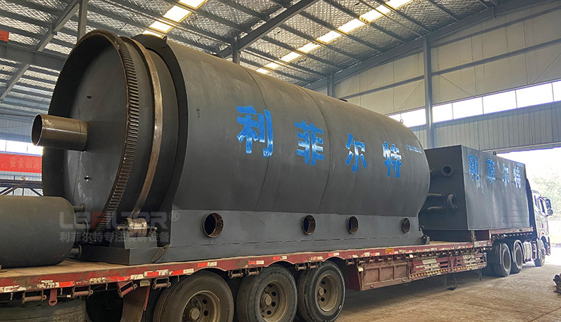 廢輪胎煉油設備裝車實拍